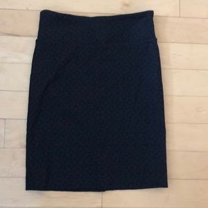 Margaret black printed skirt